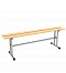 Metall framed dressing room bench